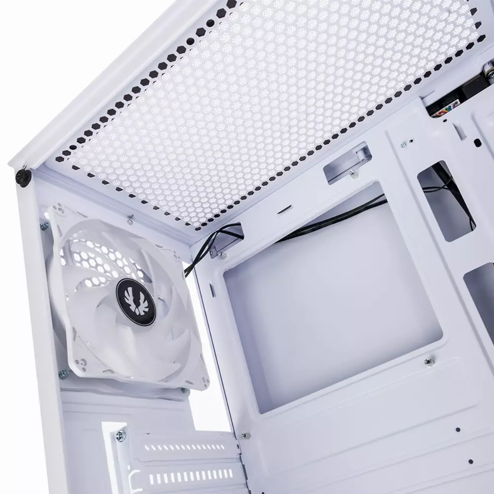 Кутия BitFenix NOVA Mesh SE TG White/Purple