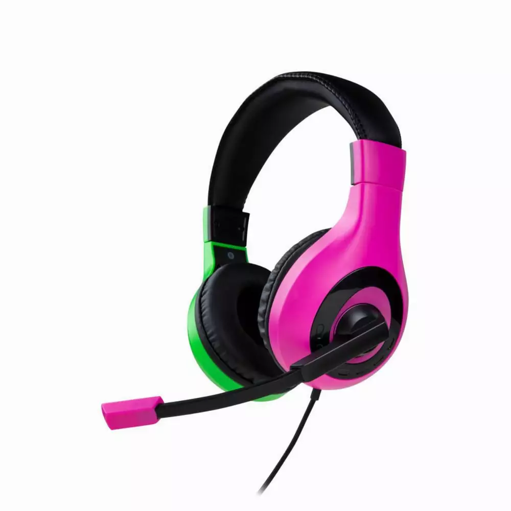 Геймърски слушалки Nacon Bigben Nintendo Switch Headset Pink+Green, Микрофон, Розов/Зелен