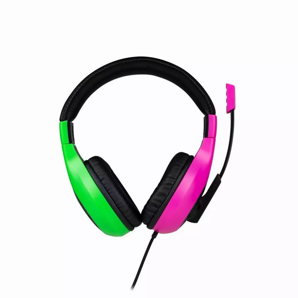Геймърски слушалки Nacon Bigben Nintendo Switch Headset Pink+Green, Микрофон, Розов/Зелен