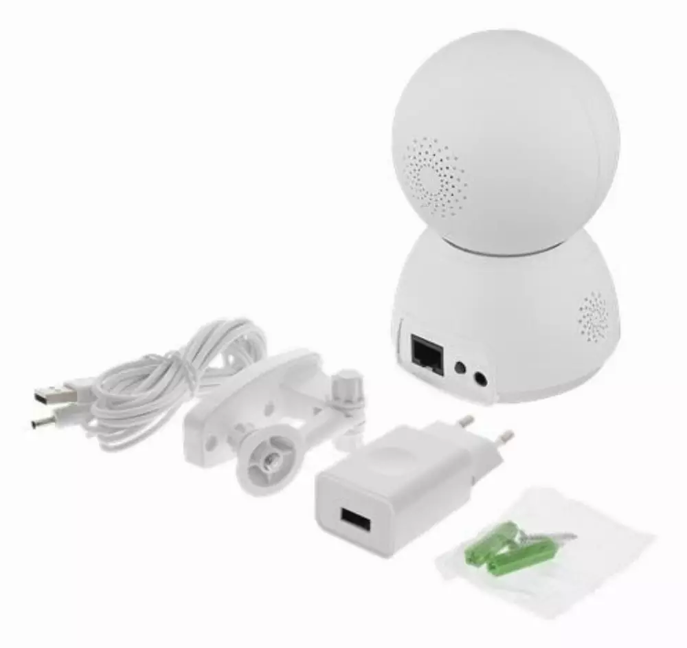 Смарт камера DELTACO SH-IPC03, 720p, WiFi 2.4GHz, IR 10m, 1/4" CMOS, microSD, Бяла
