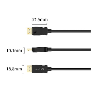 Orico Кабел Cable - Display Port v1.2 DP M / M Black 4K 1m - XD-DTDP4-10-BK