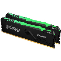 Памет Kingston FURY Beast Black RGB 32GB (2x16GB) DDR4 3600MHz CL18 - KF436C18BBAK2/32