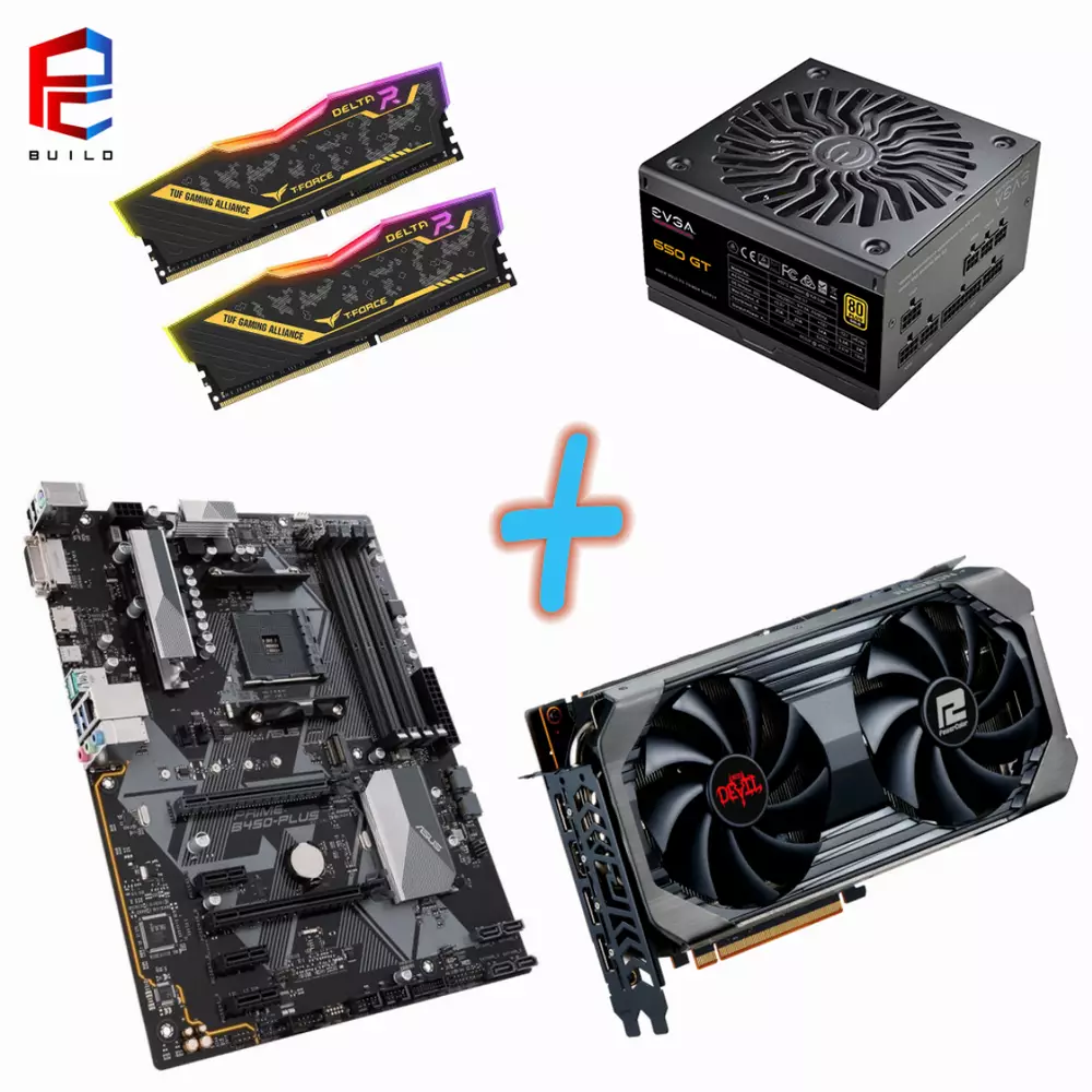 Συνδυασμός PowerColor Red Devil RX 6600XT + ASUS PRIME B450 PLUS + 2X8GB TEAM GROUP T-FORCE DELTA TUF RGB + EVGA Supernova 650 GT 80+ Gold