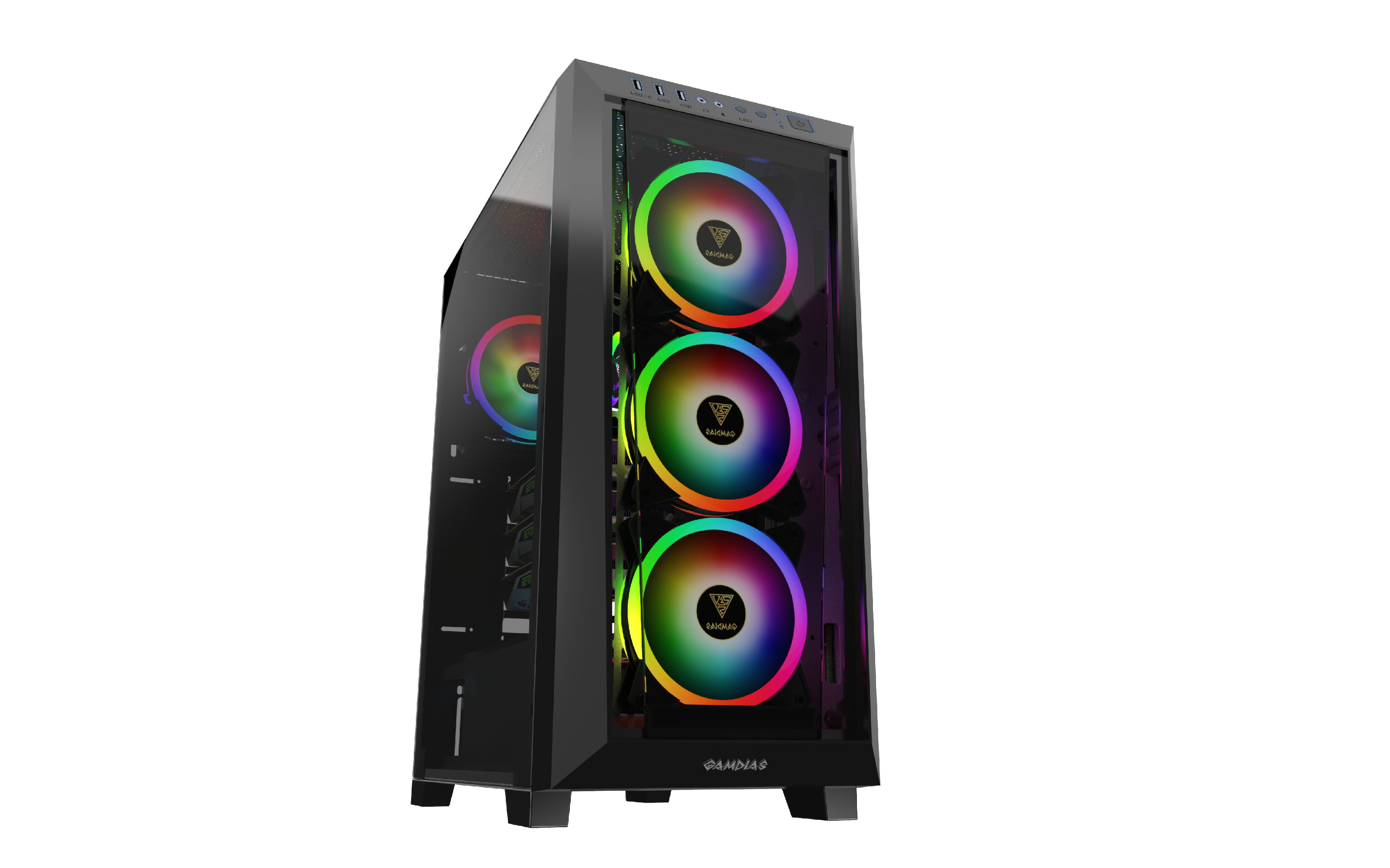 Кутия Gamdias TALOS M1 Elite aRGB Tempered Glass - GAMDIAS-TALOS-M1-ELITE