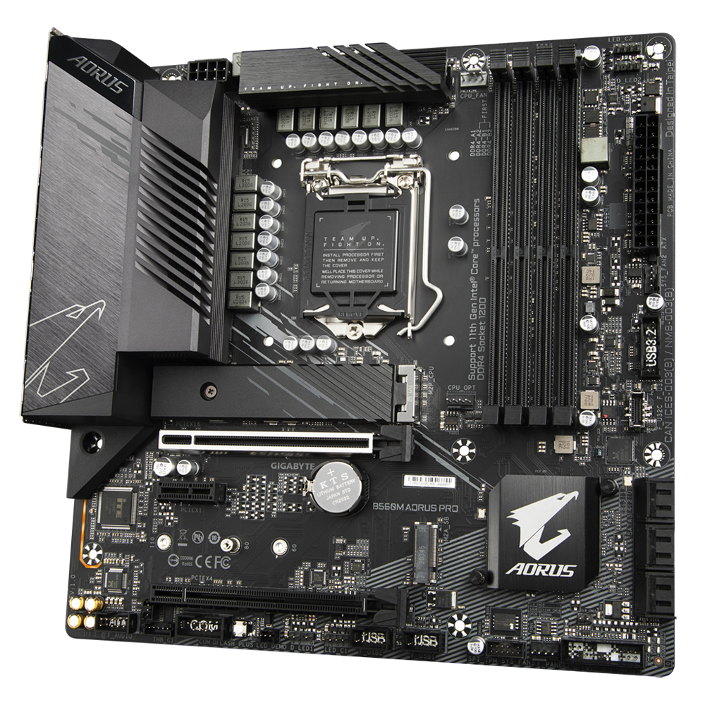 Дънна платка GIGABYTE AORUS B560M PRO, socket 1200, mATX