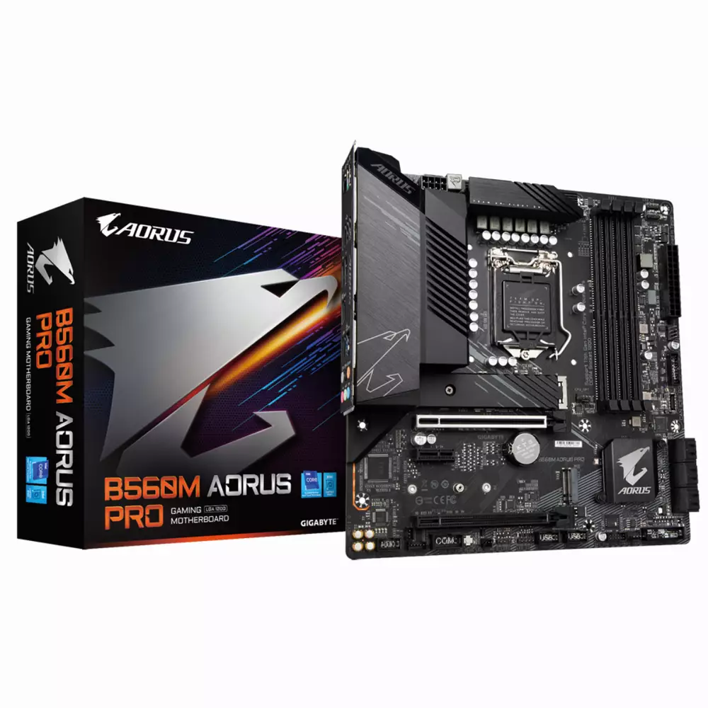 Дънна платка GIGABYTE AORUS B560M PRO, socket 1200, mATX