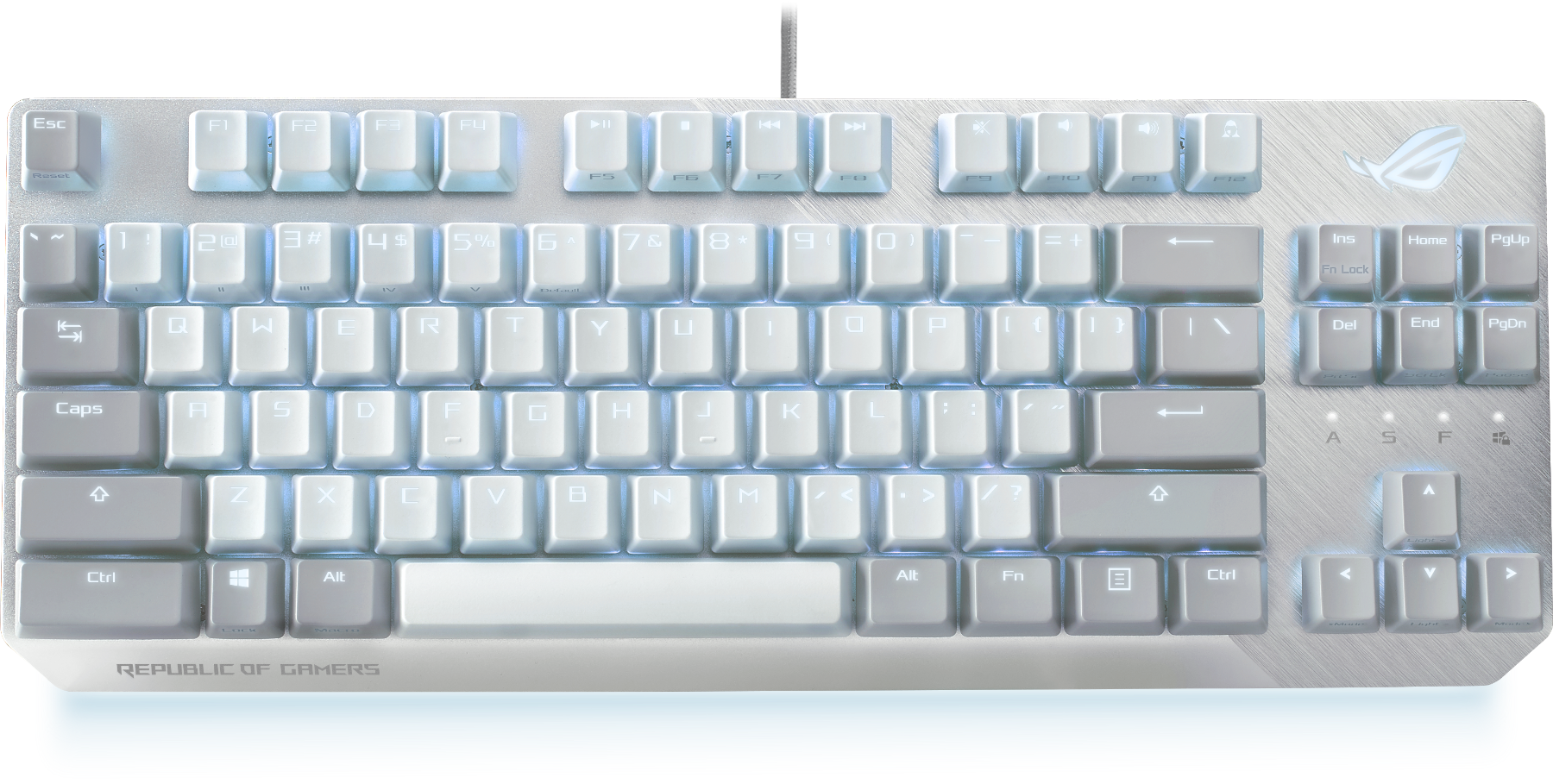 Геймърска Механична Клавиатура ASUS ROG Strix Scope NX TKL Moonlight White