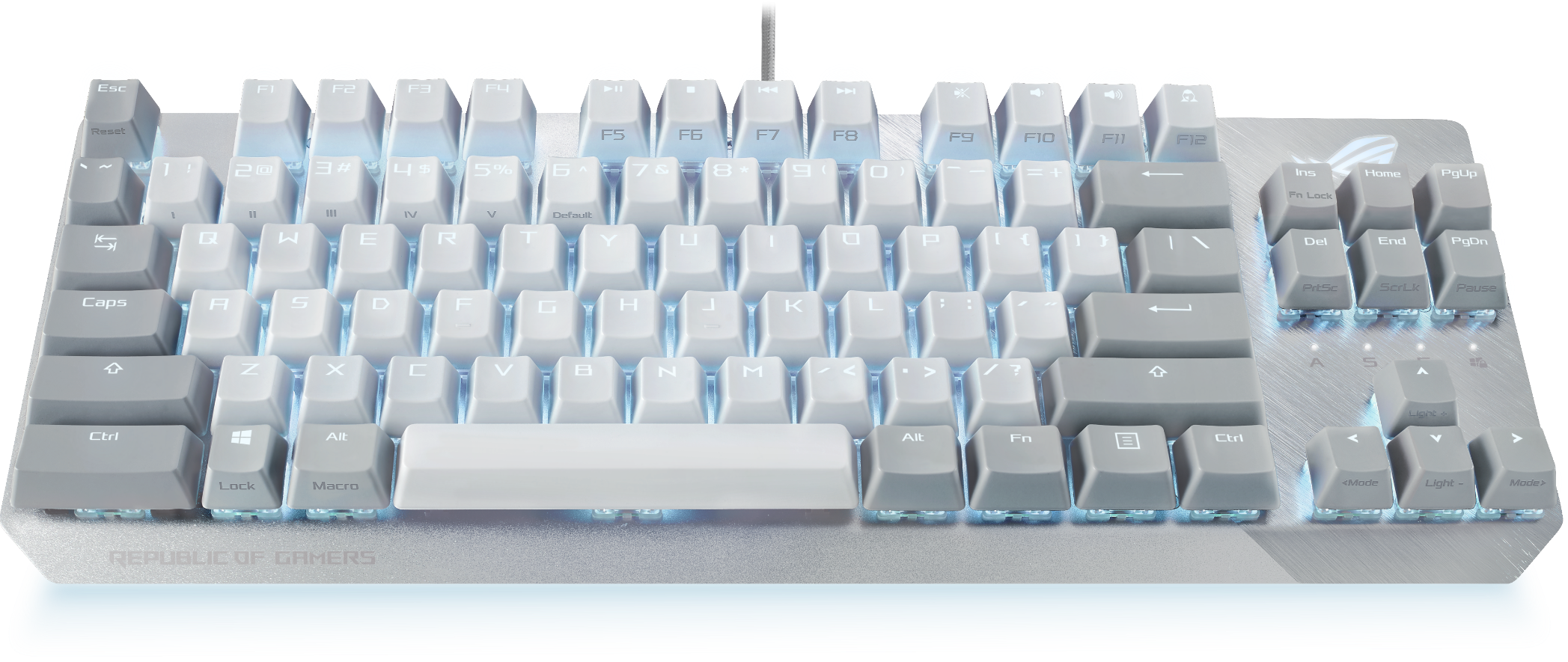 Геймърска Механична Клавиатура ASUS ROG Strix Scope NX TKL Moonlight White