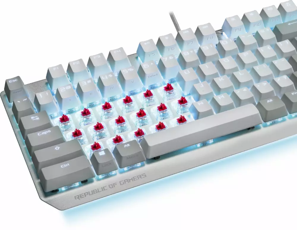 Геймърска Механична Клавиатура ASUS ROG Strix Scope NX TKL Moonlight White