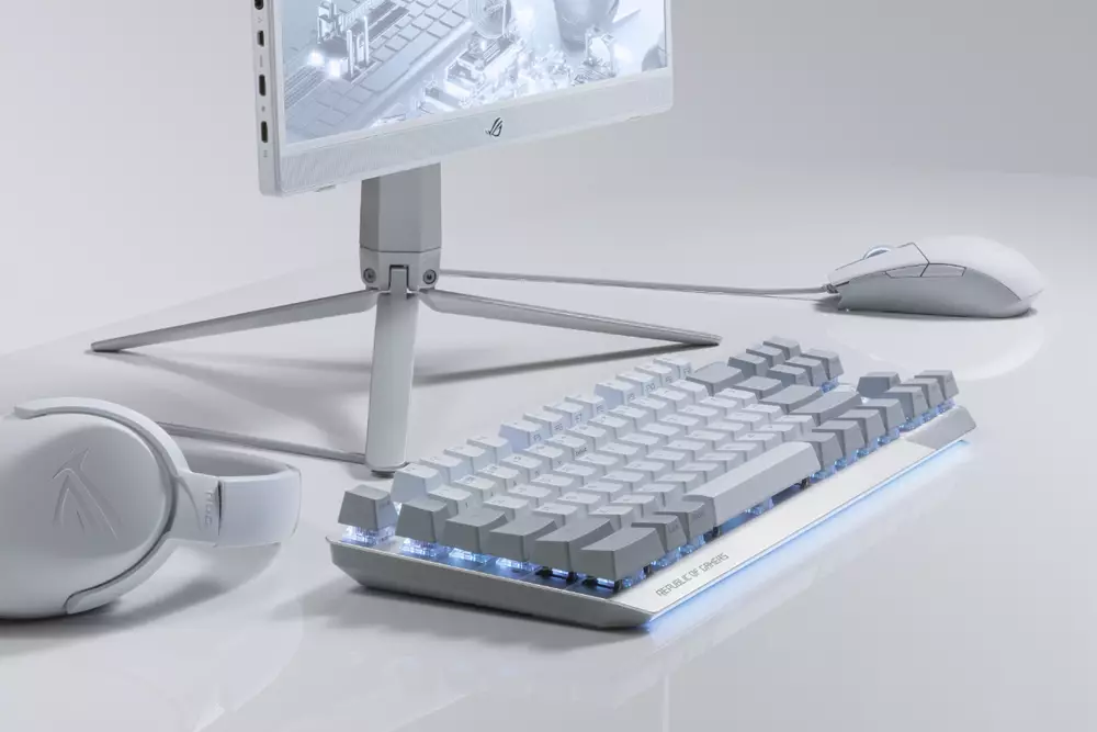 Геймърска Механична Клавиатура ASUS ROG Strix Scope NX TKL Moonlight White