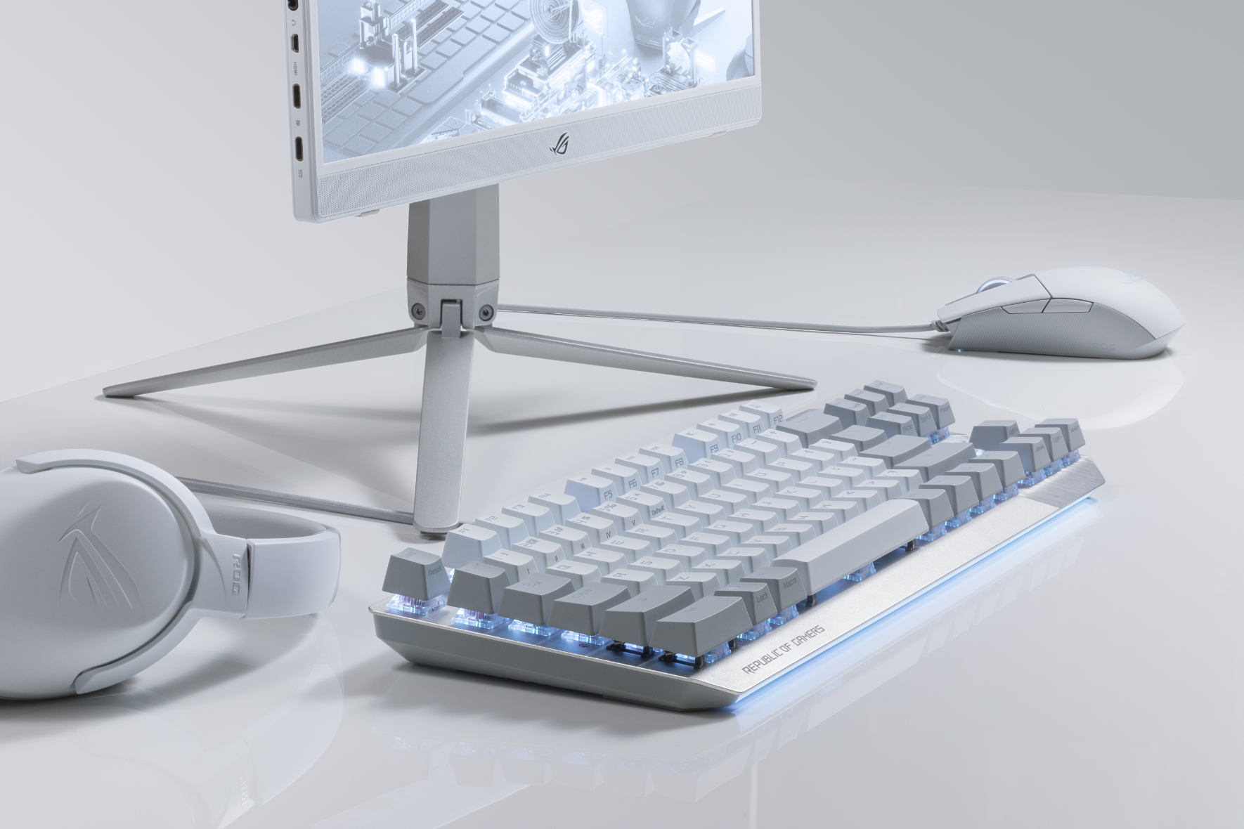 Геймърска Механична Клавиатура ASUS ROG Strix Scope NX TKL Moonlight White