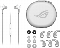 Геймърски слушалки-тапи ASUS ROG Cetra II Core Moonlight White