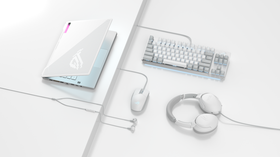 Геймърски слушалки-тапи ASUS ROG Cetra II Core Moonlight White