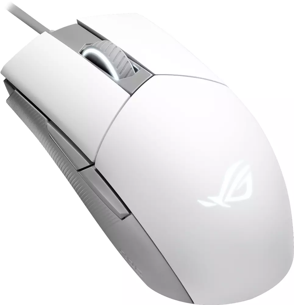 Геймърска мишка ASUS ROG Strix Impact II Moonlight White - 90MP02C0-BMUA00
