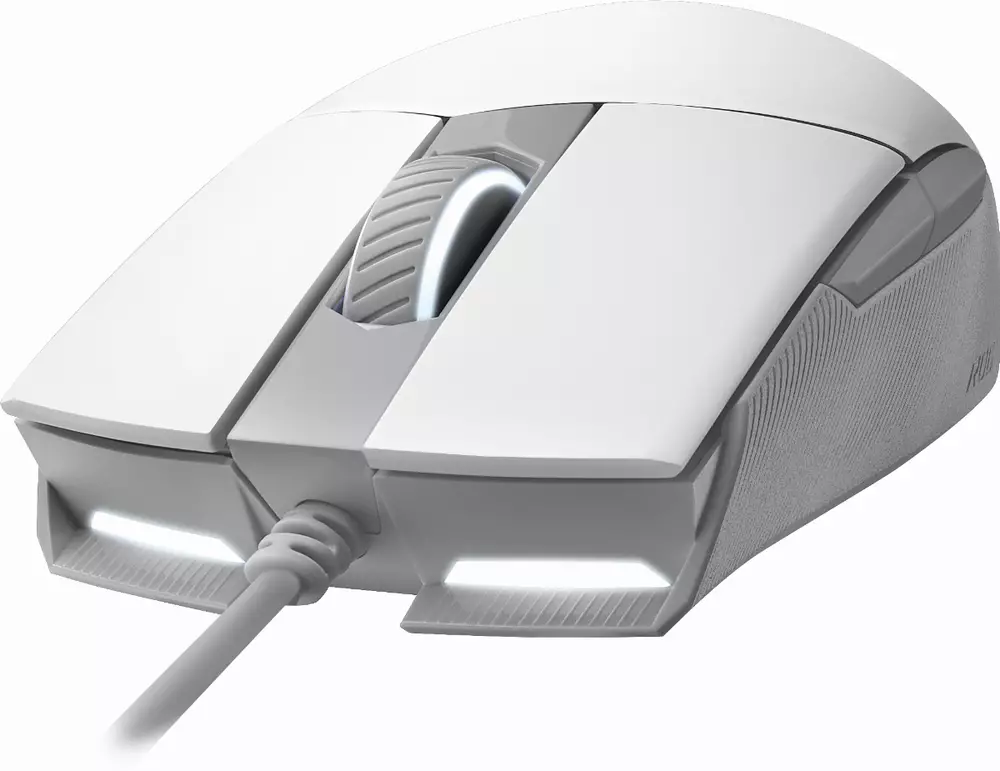 Геймърска мишка ASUS ROG Strix Impact II Moonlight White - 90MP02C0-BMUA00