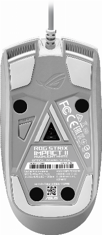Геймърска мишка ASUS ROG Strix Impact II Moonlight White - 90MP02C0-BMUA00