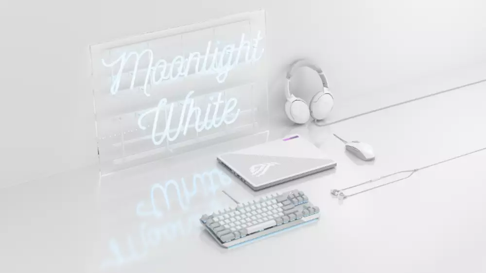 Геймърска мишка ASUS ROG Strix Impact II Moonlight White - 90MP02C0-BMUA00
