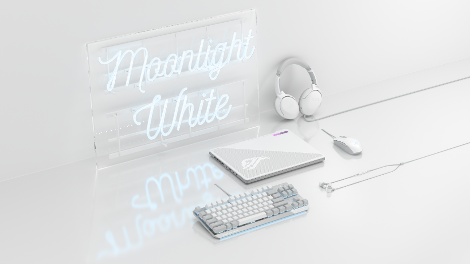 Геймърска мишка ASUS ROG Strix Impact II Moonlight White - 90MP02C0-BMUA00