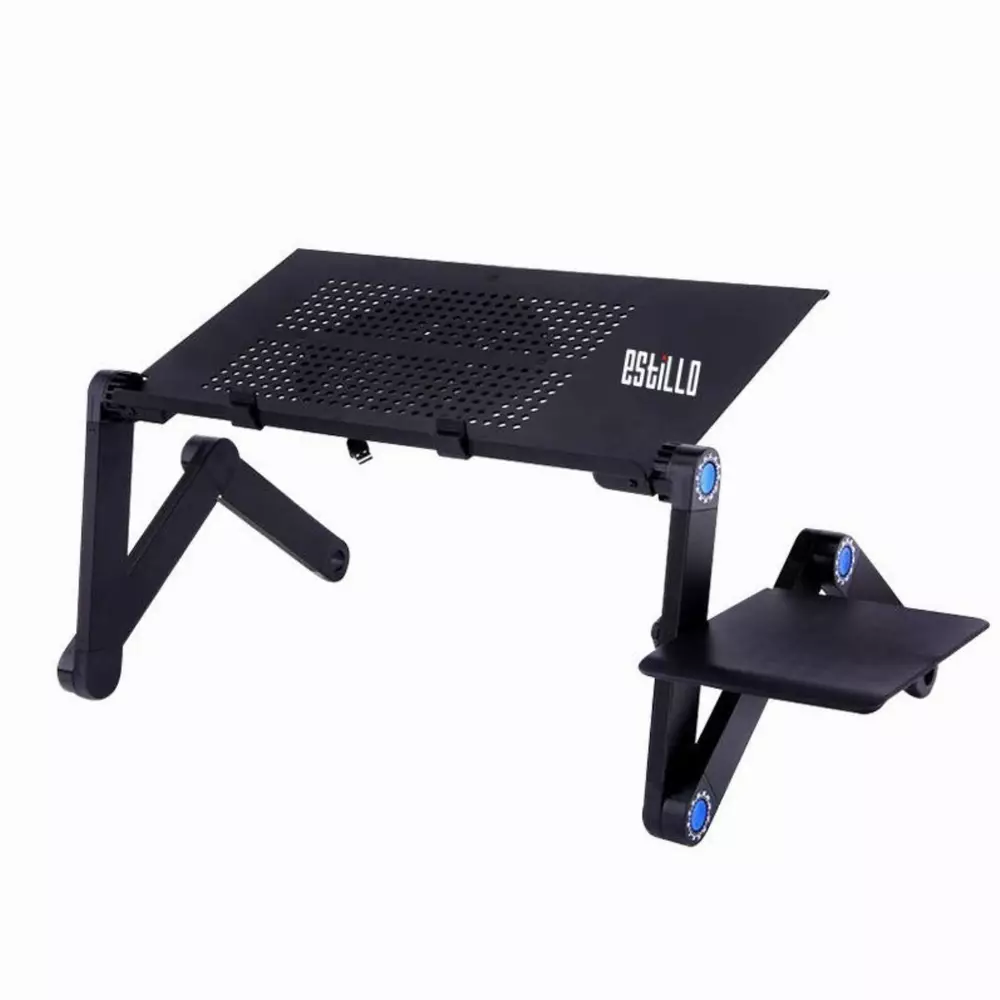 Поставка за лаптоп Estillo, USB вентилатор, Черен