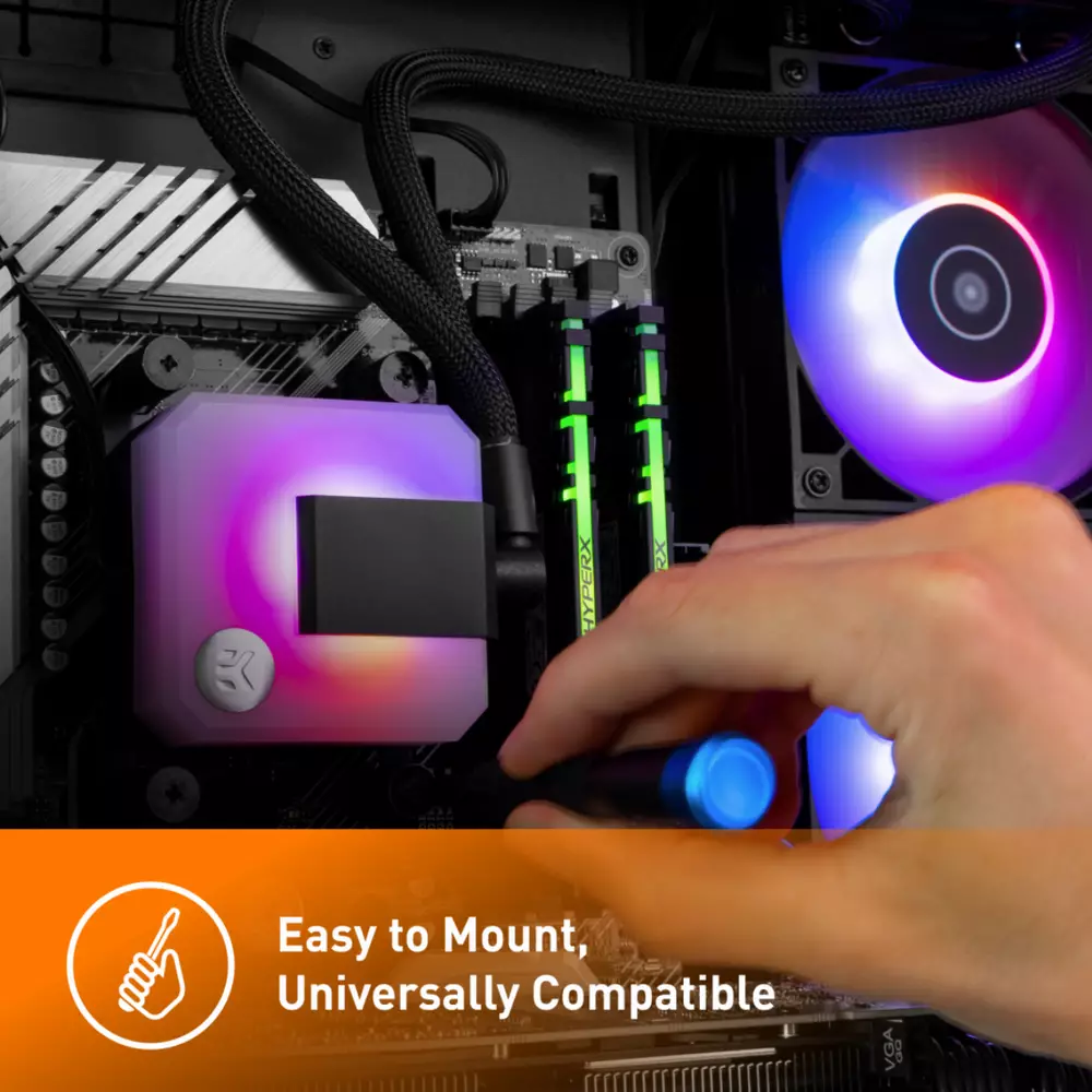 Воден охладител за процесор EK-AIO 240 (240mm) D-RGB Water
