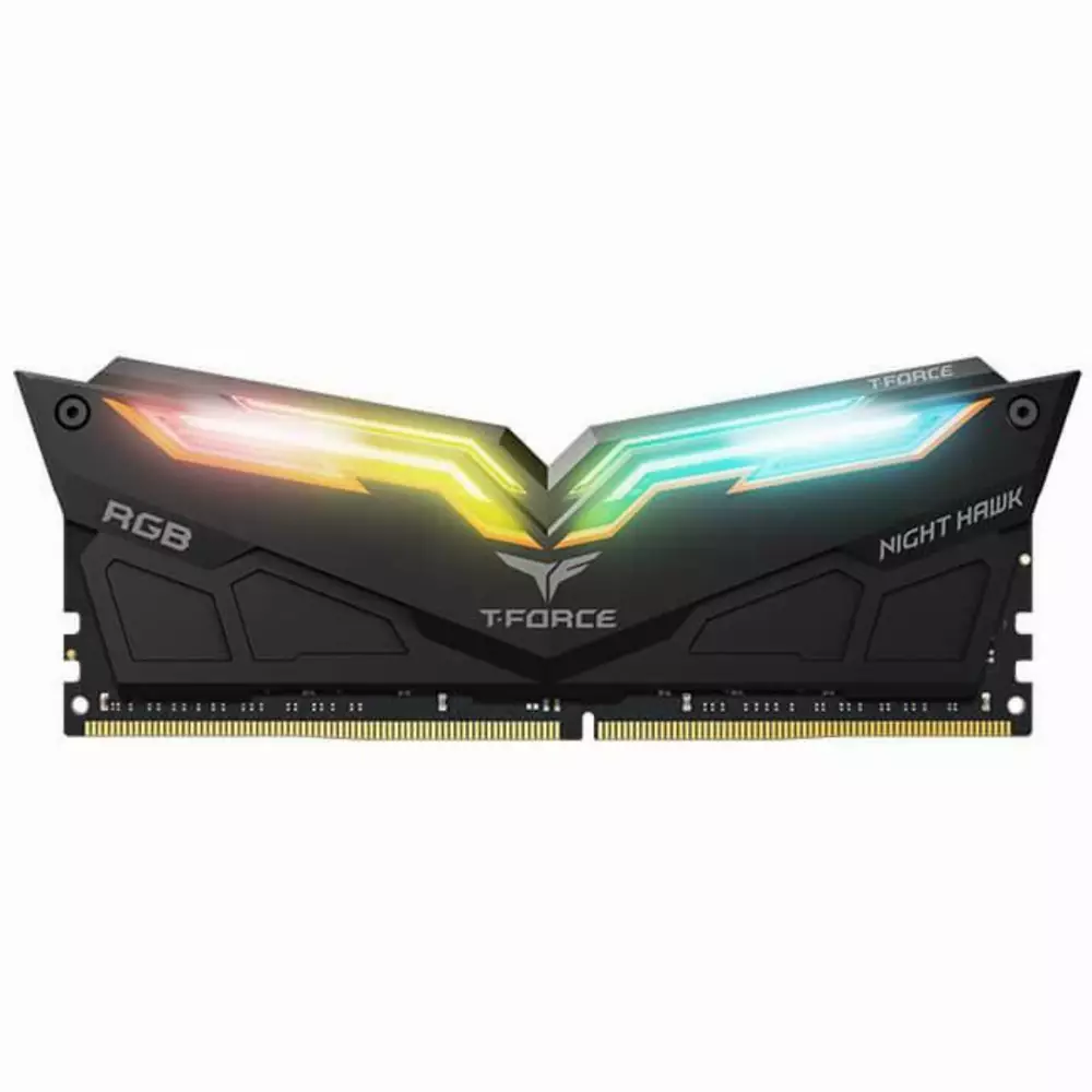 Памет Team Group T-Force Night Hawk Black RGB DDR4 16GB (2x8GB) 3200MHz CL18 - TF14D416G3200HC16CDC01
