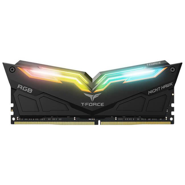 Памет Team Group T-Force Night Hawk Black RGB DDR4 16GB (2x8GB) 3200MHz CL18 - TF14D416G3200HC16CDC01