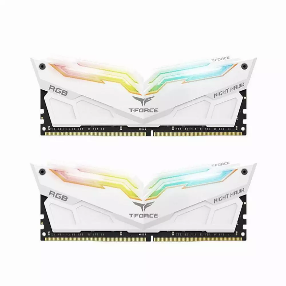 Памет Team Group T-Force Night Hawk White RGB DDR4 16GB (2x8GB) 3200MHz CL18 - TF15D416G3200HC16CDC01