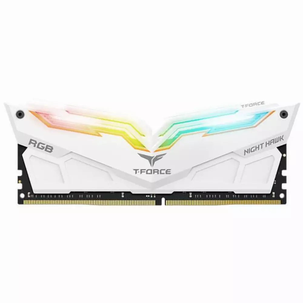 Памет Team Group T-Force Night Hawk White RGB DDR4 16GB (2x8GB) 3200MHz CL18 - TF15D416G3200HC16CDC01