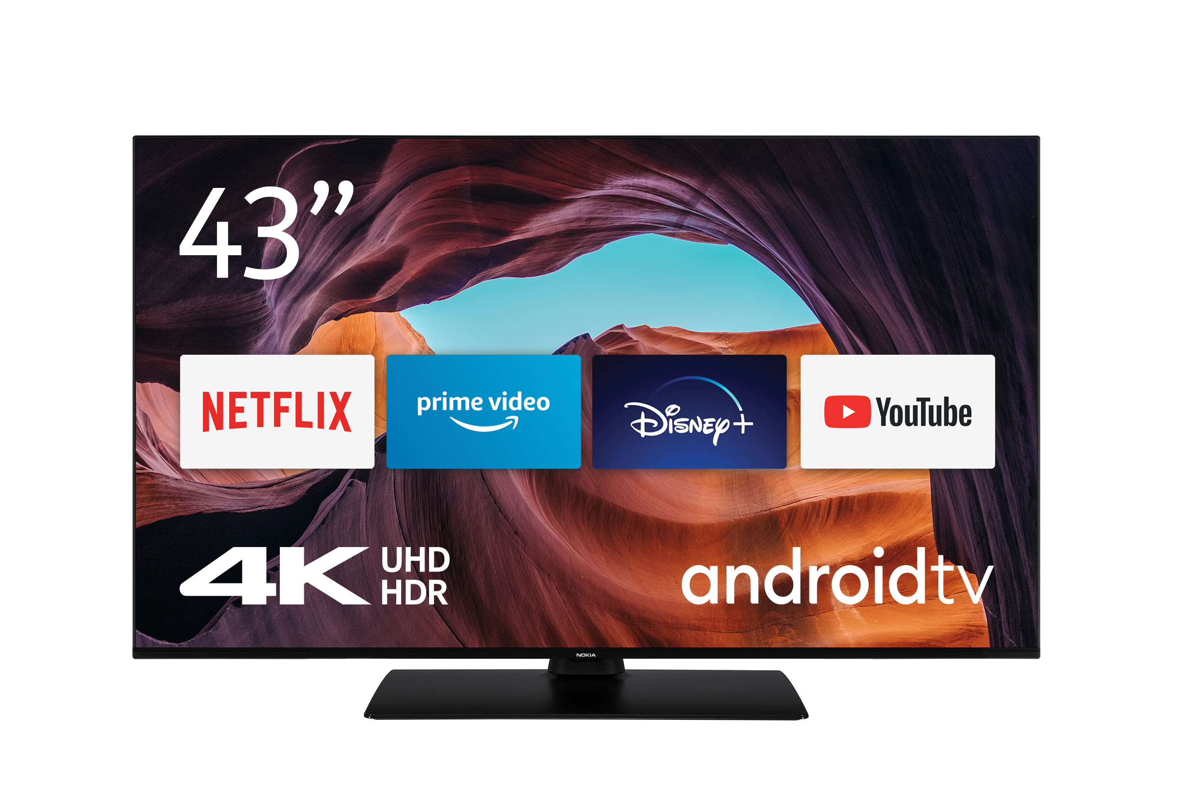 Монитор TV Nokia Smart 4300A, 43", IPS, 4K 3840x2160, HDR10, Dolby Vision, Wi-Fi, Android OS - 4300A4KDA