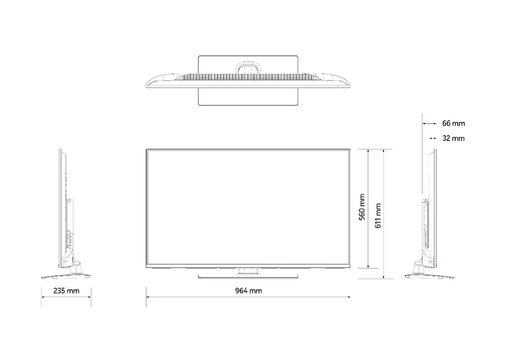 Монитор TV Nokia Smart 4300B, 43", IPS, FHD 1920x1080, HDR10, Dolby Vision, Wi-Fi, Android OS - 4300BFHDA