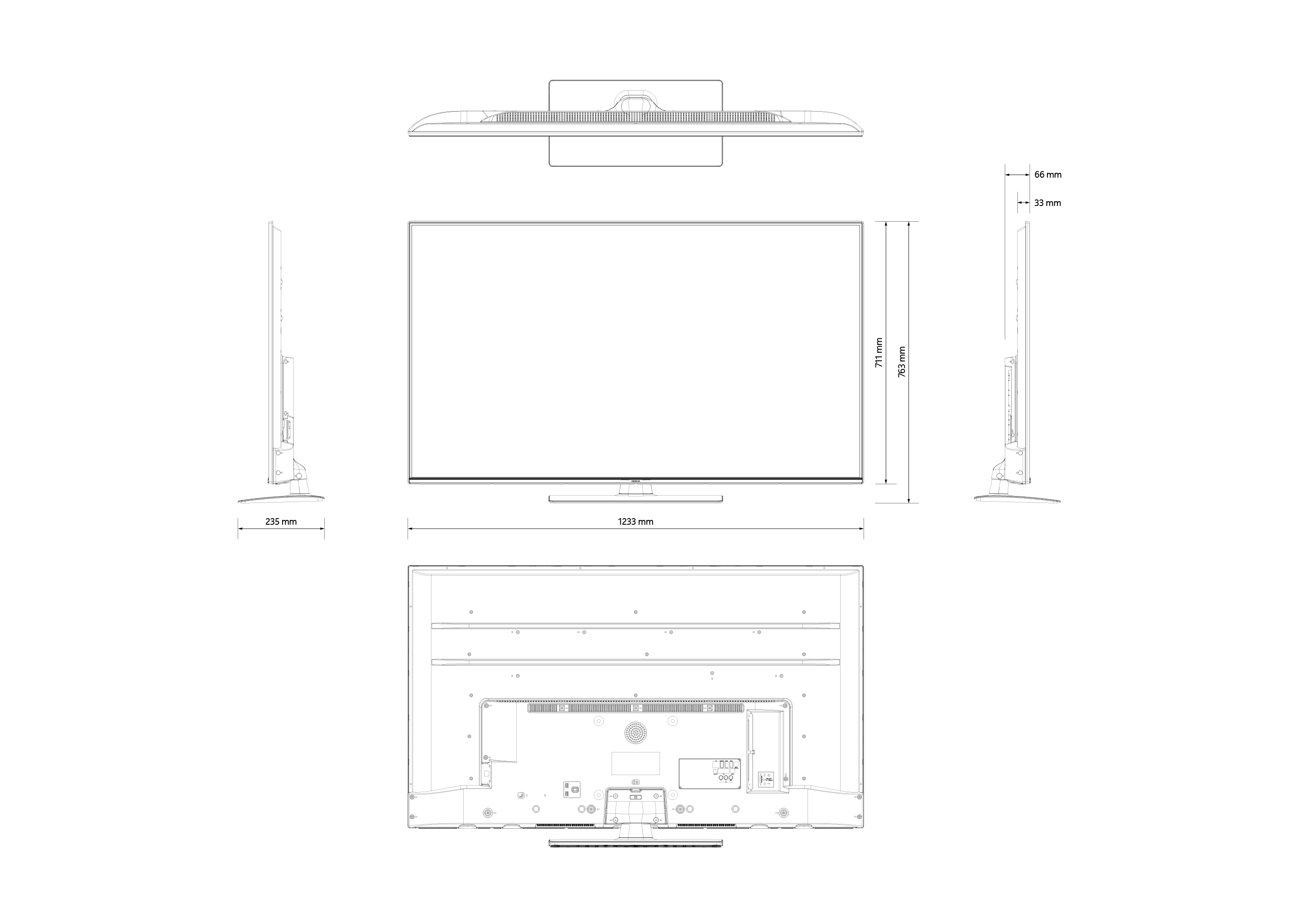 Монитор TV Nokia Smart 5500A, 55", IPS, 4K 3840x2160, HDR10, Dolby Vision, Wi-Fi, Android OS - 5500A4KDA