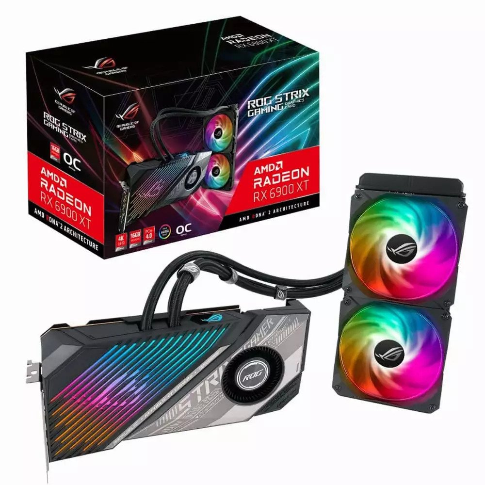 Видео карта ASUS ROG Strix LC Radeon RX 6900 XT TOP 16GB Liquid-Cooled