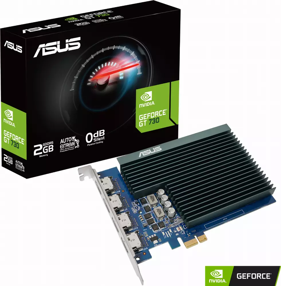 Видеокарта ASUS GeForce GT 730, 2GB GDDR5, 64-bit, 4x HDMI