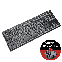 Геймърскa механична клавиатура Ducky One 2 Pudding RGB TKL, Cherry MX Silent Red - DUCKY-KEY-1787-SUSPDAZTP