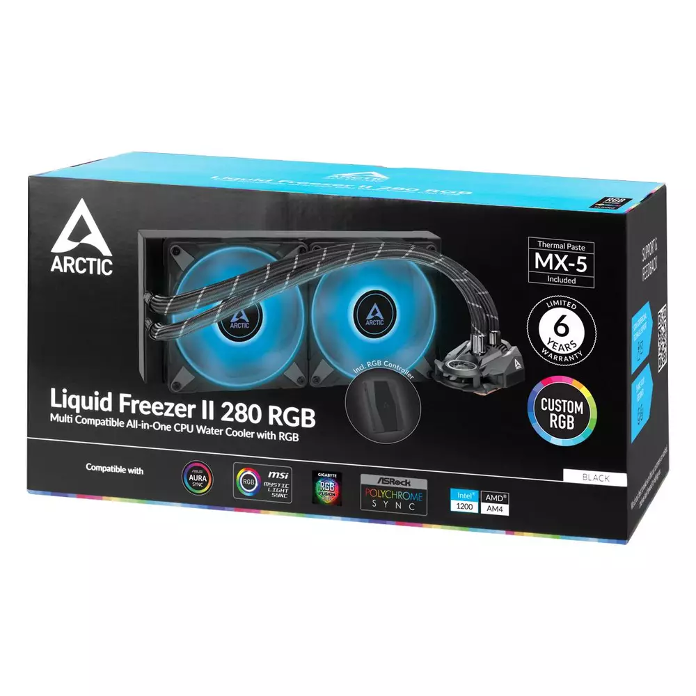 Водно охлаждане за процесор Arctic Liquid Freezer II 280 RGB с RGB контролер - ACFRE00107A