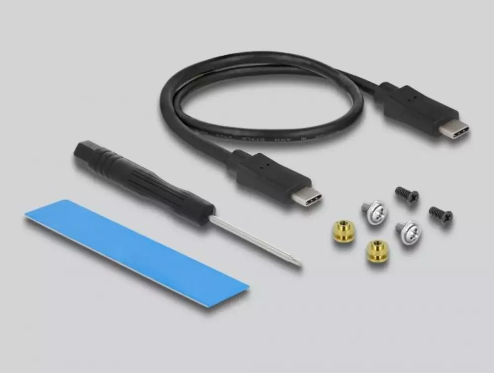 Външна стойка Delock 42004, За M.2 NVMe PCIe или SATA SSD, USB-C 3.2 Gen 2