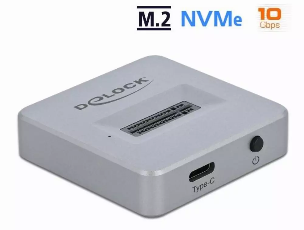 Докинг станция Delock 64000, За M.2 NVMe PCIe SSD, USB-C 3.2 Gen 2