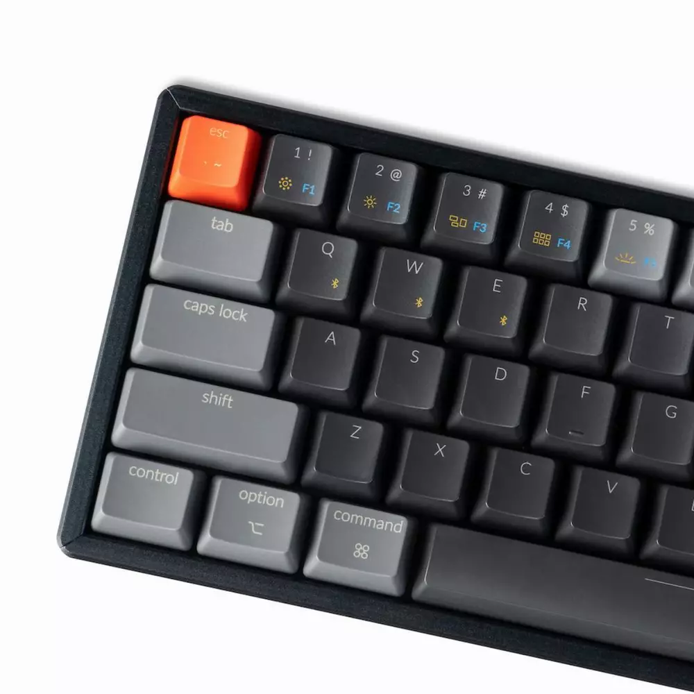Геймърска механична клавиатура Keychron K12 Hot-Swappable 60% (Gateron Blue Switch) White LED ABS