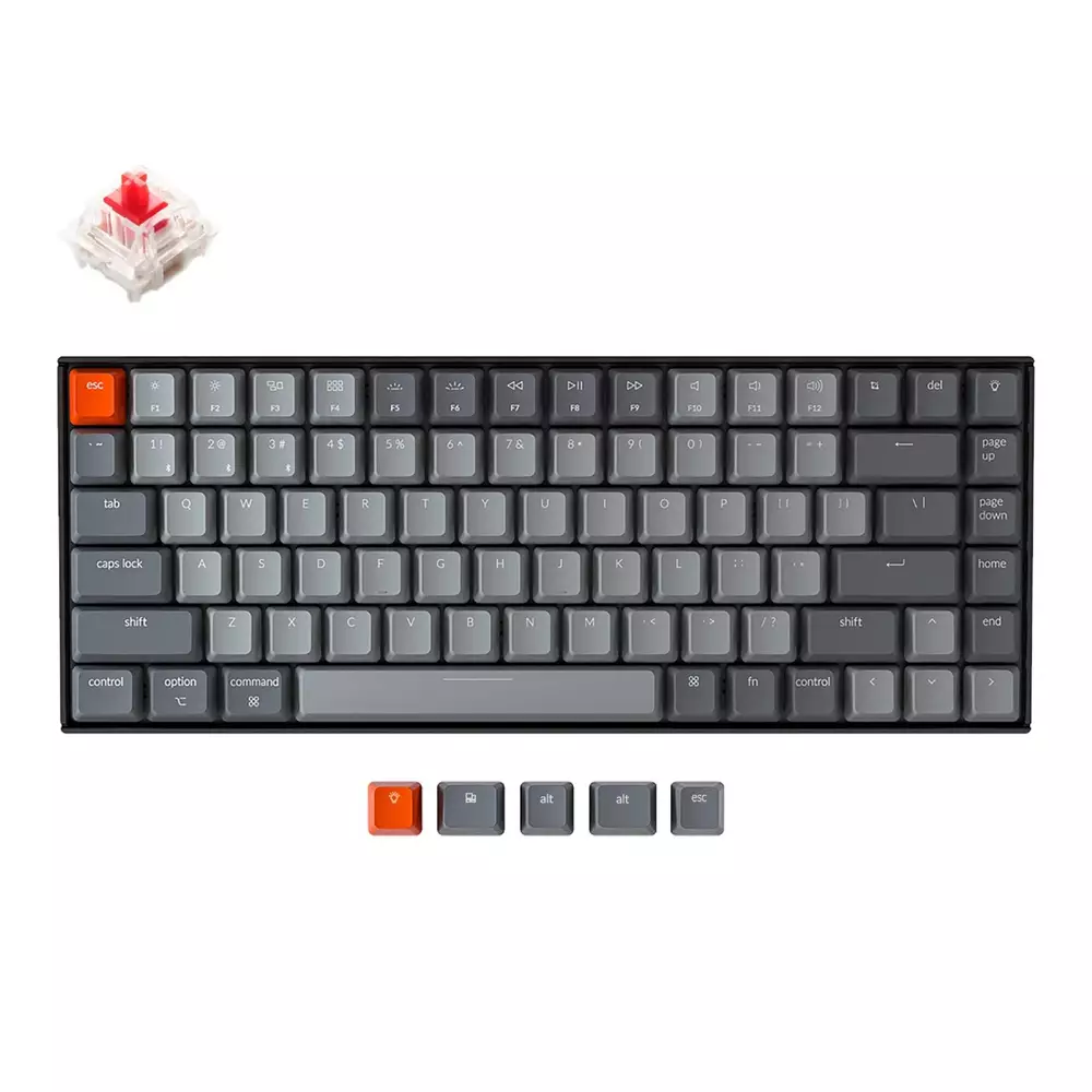 Геймърска Механична клавиатура Keychron K2 Compact Gateron Red Switch RGB LED ABS