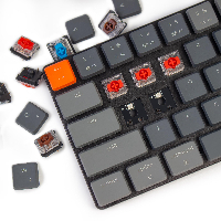 Геймърска механична клавиатура Keychron K7 Hot-Swappable 65% Keychron Low Profile Optical Red Switch RGB LED ABS