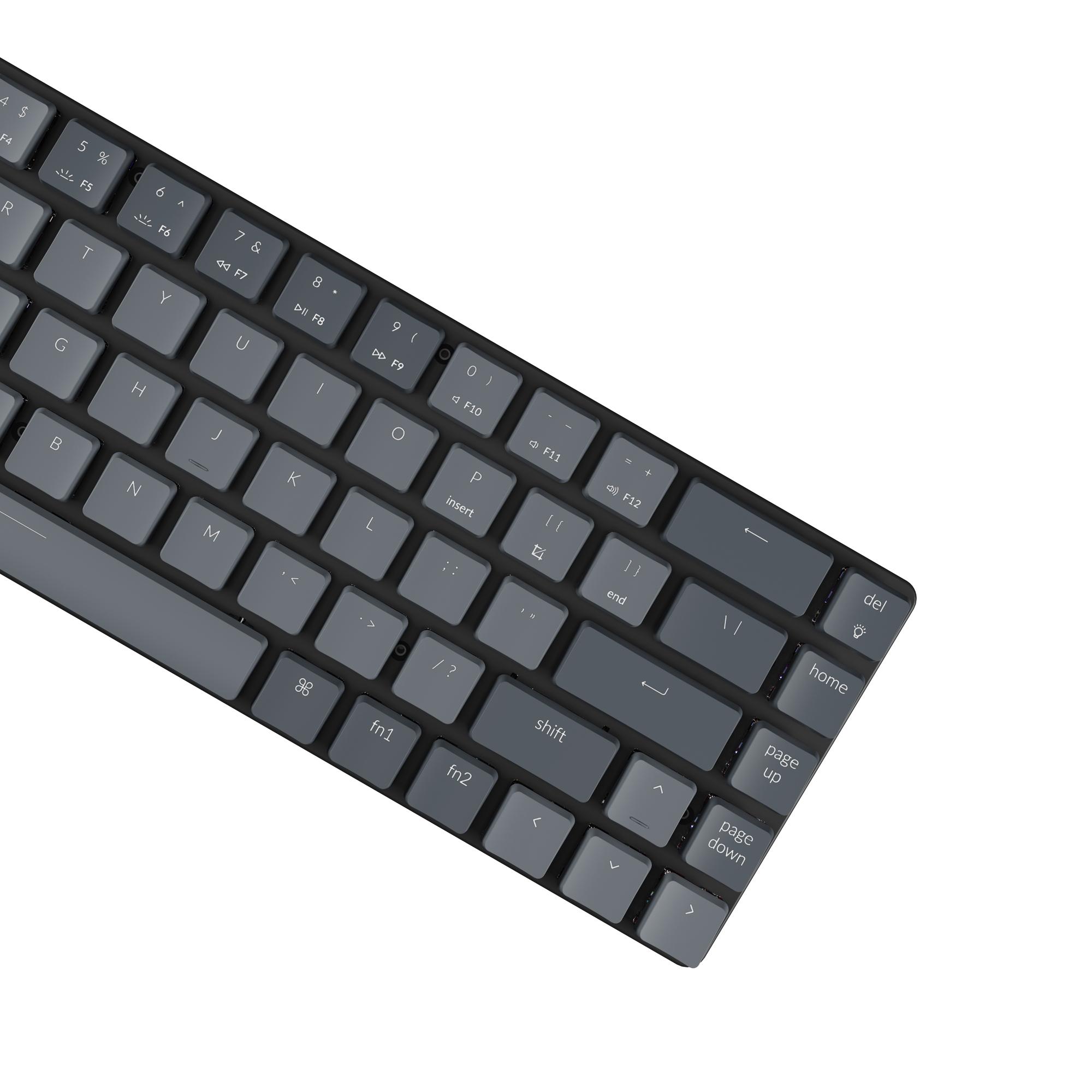 Геймърска механична клавиатура Keychron K7 Hot-Swappable 65% Keychron Low Profile Optical Blue Switch RGB LED ABS