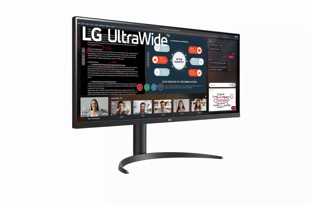 Монитор LG 34" 34WP550-B, IPS, FullHD 2560x1080, HDR10, 5ms, 75Hz, sRGB 95%, AMD FreeSync