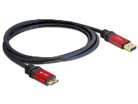 Кабел Delock 82745, USB-A мъжко - USB Micro-B мъжко, 2 м, Premium, Екраниран, Черен