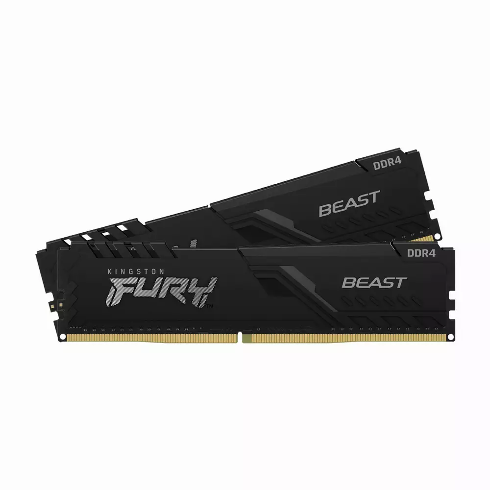 Памет Kingston FURY Beast Black 32GB (2x16GB) DDR4 3200MHz CL16 - KF432C16BBK2/32