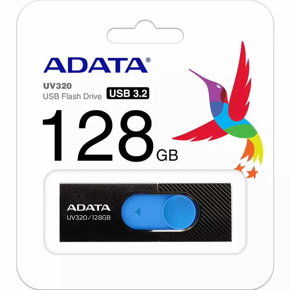 USB памет ADATA UV320 128GB USB 3.1 Black - AUV320-128G-RBKBL