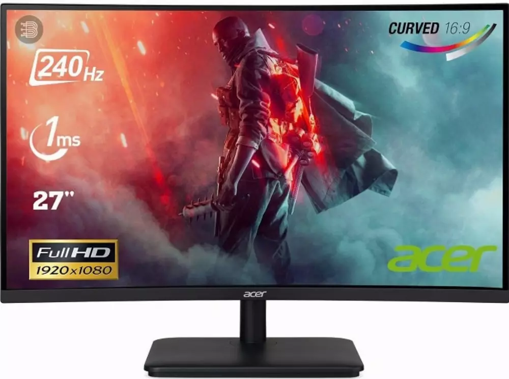 Монитор Acer 27" ED270XBIIPX, VA Curved, FHD 1920x1080, 240Hz, 1ms, Adaptive Sync - UM.HE0EE.X01