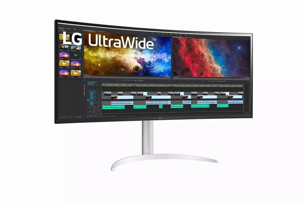 Монитор LG 37.5" 38WP85C-W, IPS, QHD+ 3840x1600, 5ms, HDR10, DCI-P3 95%, AMD FreeSync