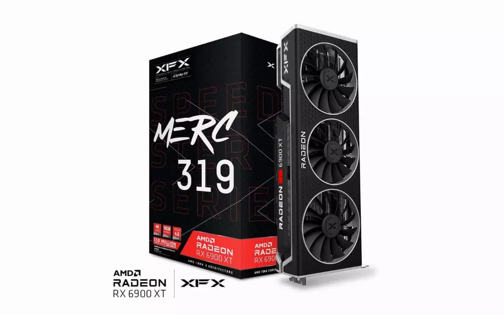 Видео карта XFX Speedster MERC 319 AMD Radeon RX 6900 XT Black 16GB GDDR6 - RX-69XTATBD9