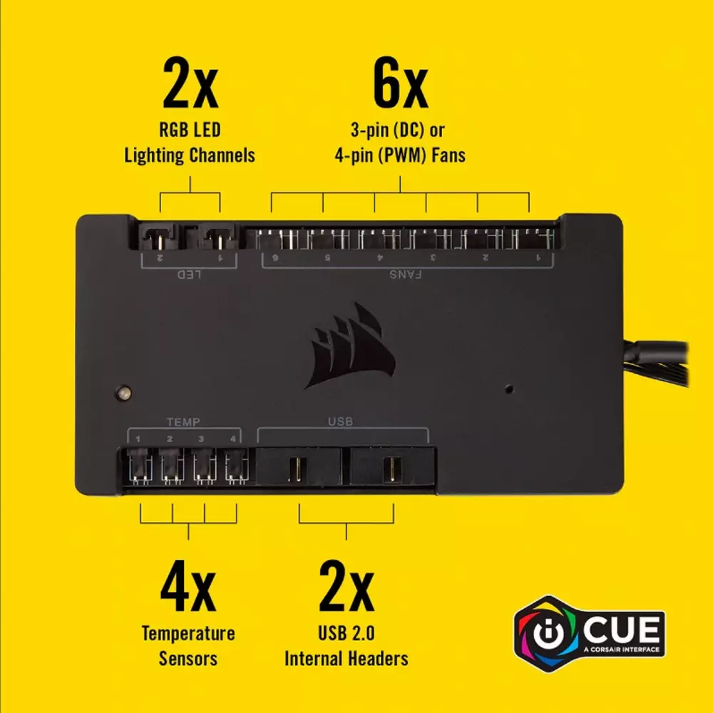RGB контролер Corsair iCUE Commander PRO Smart RGB Lighting and Fan Speed Controller - CL-9011110-WW