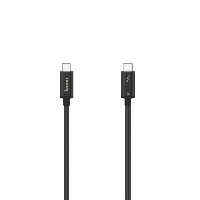 Кабел HAMA 200661, USB-C, Thunderbolt 3, 20 Gbps, 5A, 100W, Ultra-HD 4K, 1м, Черен
